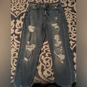 SONOMA high rise mom jeans. Ripped